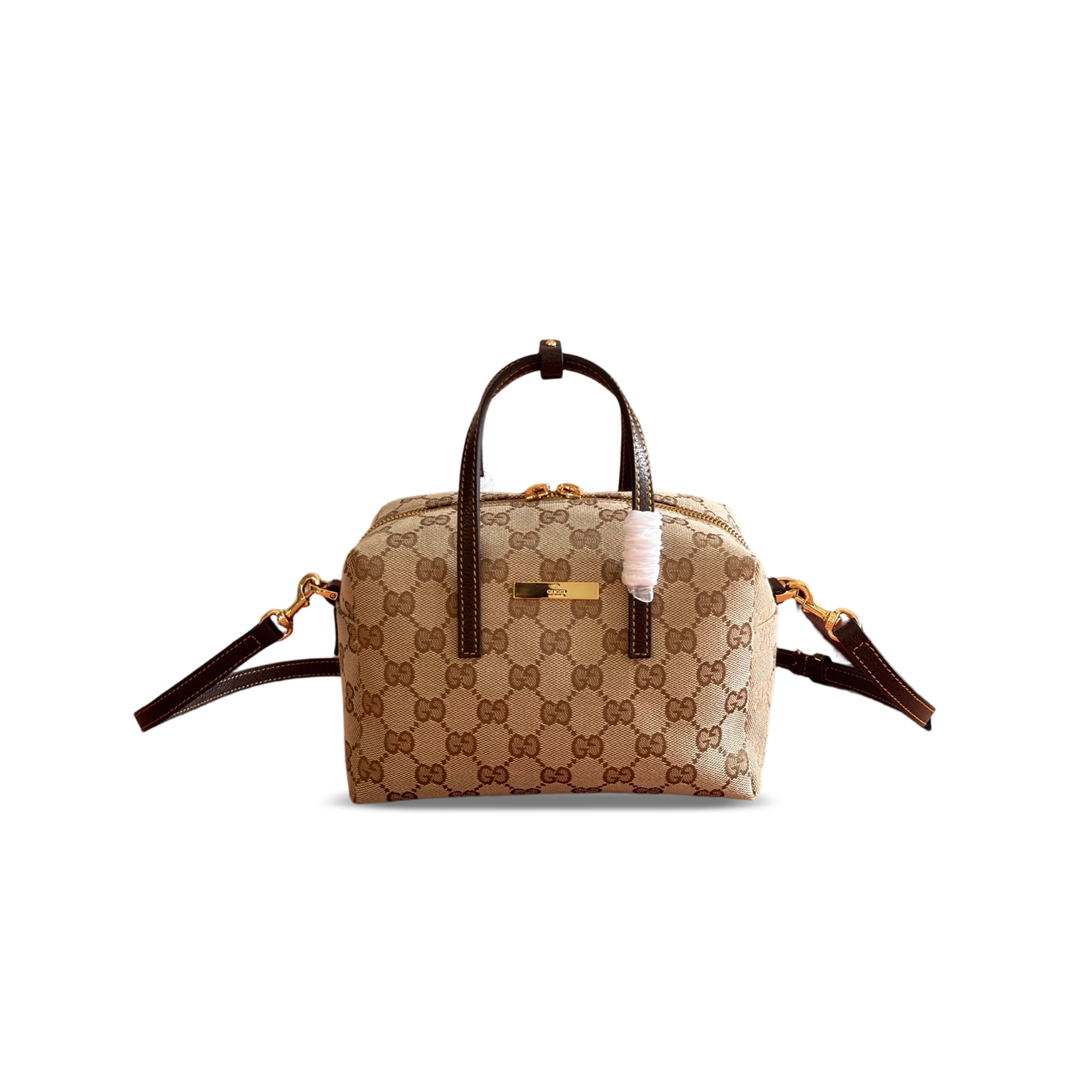 GUCCI SMALL BOSTON BAG WITH GUCCI PLAQUE 875811 (20*12*11cm) GUCCI SMALL BOSTON BAG WITH GUCCI PLAQUE 875811 (20*12*11cm)